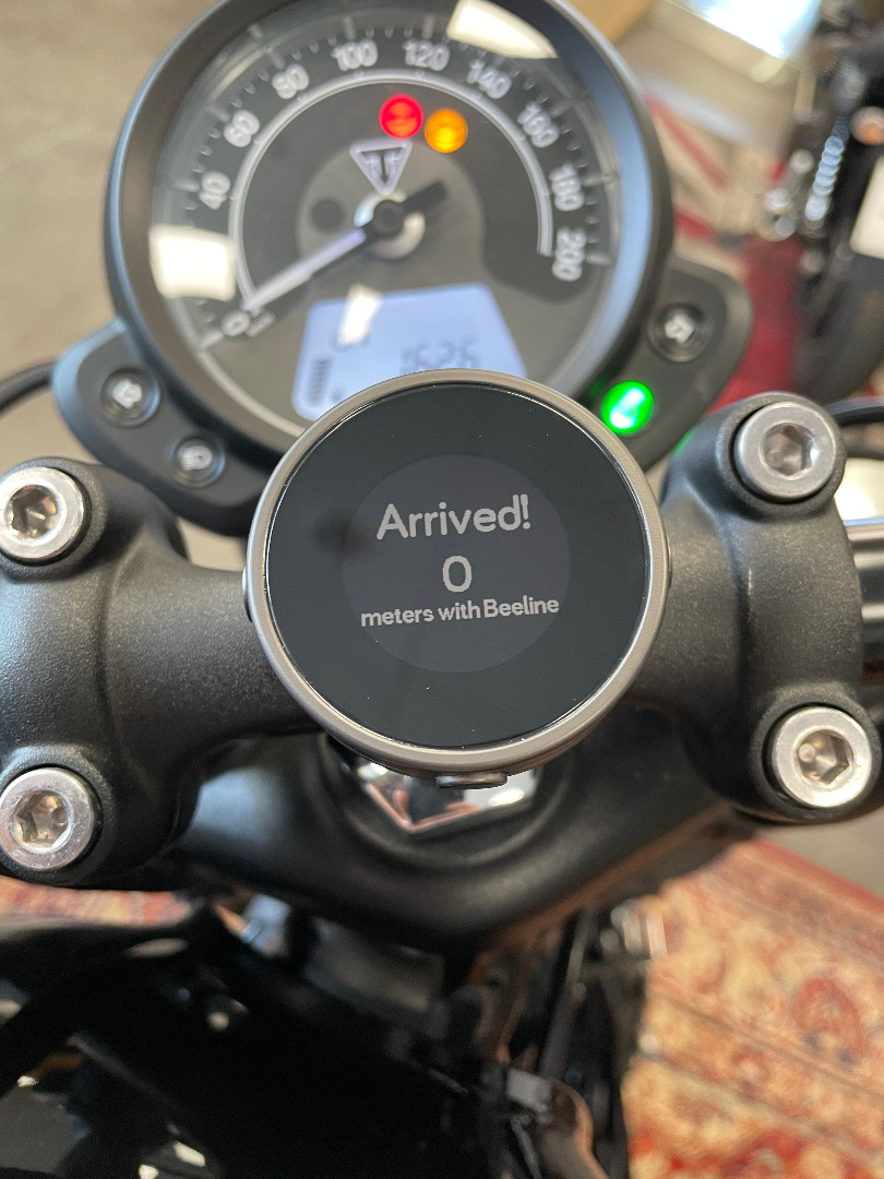 Beeline Moto navigatie arrival!