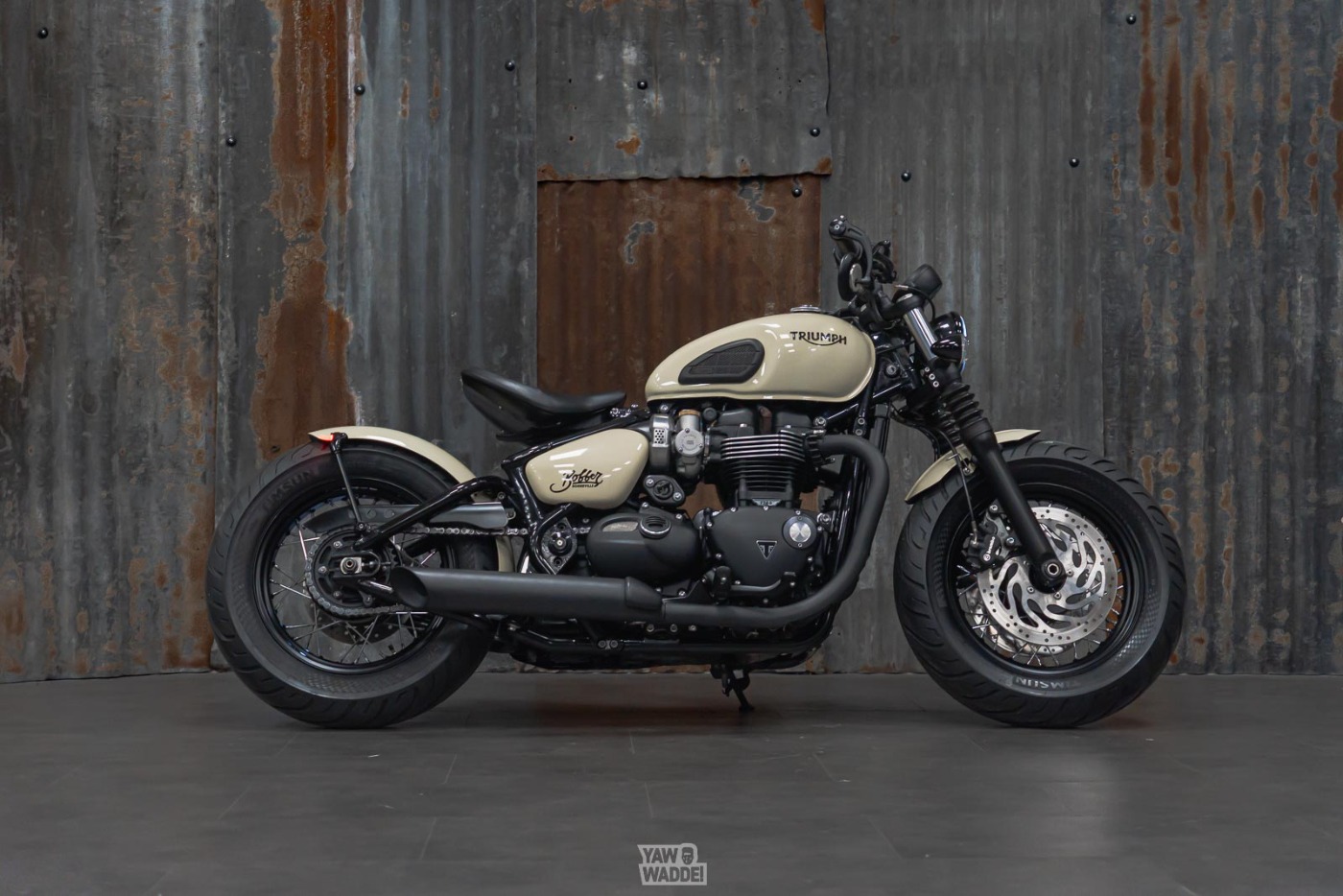 Triumph Custom Bobber Black: Vanilla White