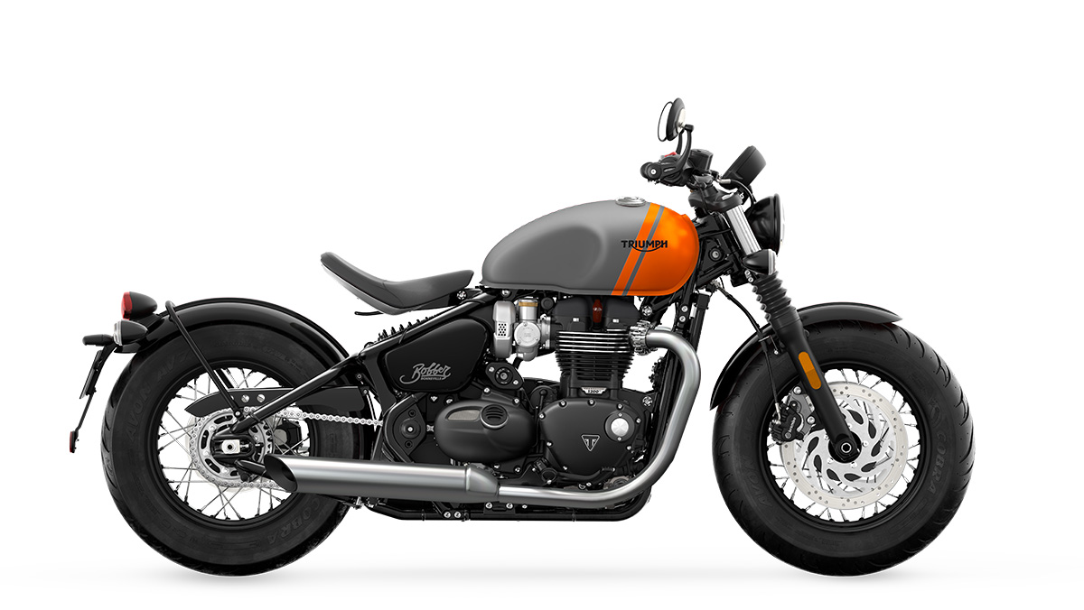 Bonneville Bobber: Matt baja orange/ Matt Graphite